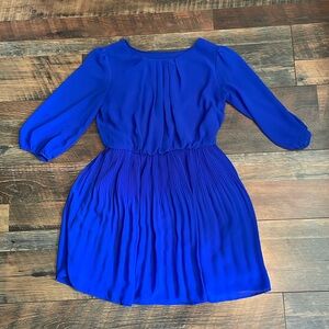 Bright blue elegant dress